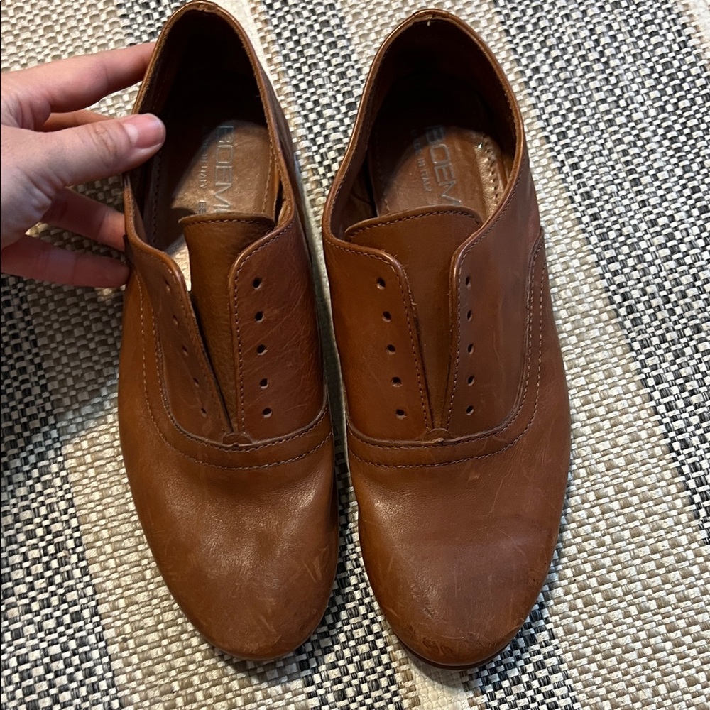 Brown Leather woman's Shoes